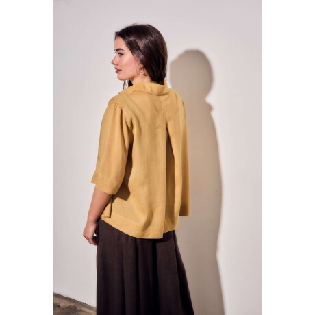 Camisa Lyocell Mostaza