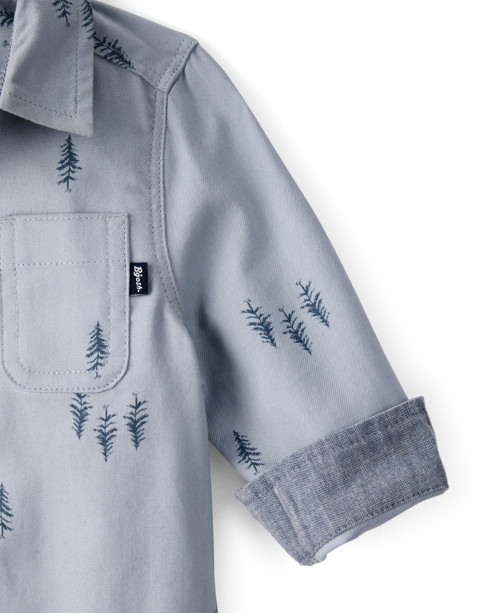 Body de algodón, tipo camisa, azul Body de algodón, tipo camisa, azul