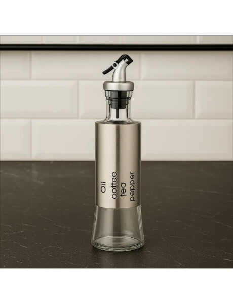 ACEITERO/VINAGRERO DE VIDRIO Y METAL 300 ML ACEITERO/VINAGRERO DE VIDRIO Y METAL 300 ML