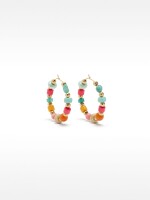 Aros Multicolor Con Piedras multicolor