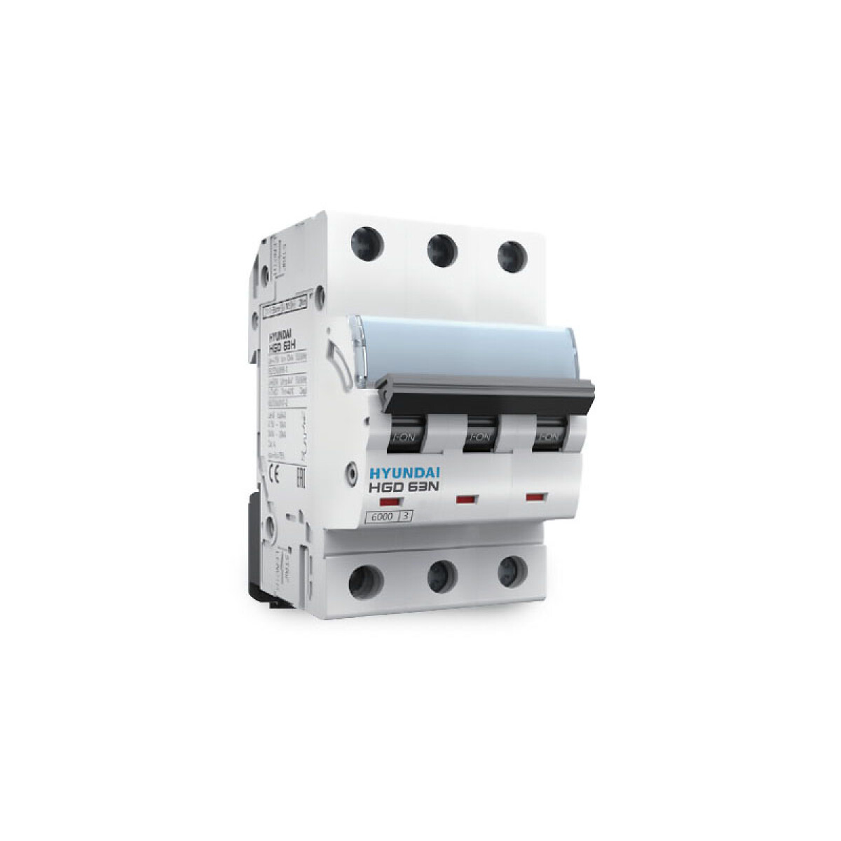 Llave térmica HGD63-N din 3P 6A 6KA - HY1706X 