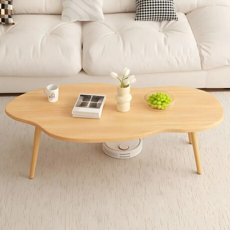 Mesa Ratona Nube – Madera Con Curvas Marrón Claro