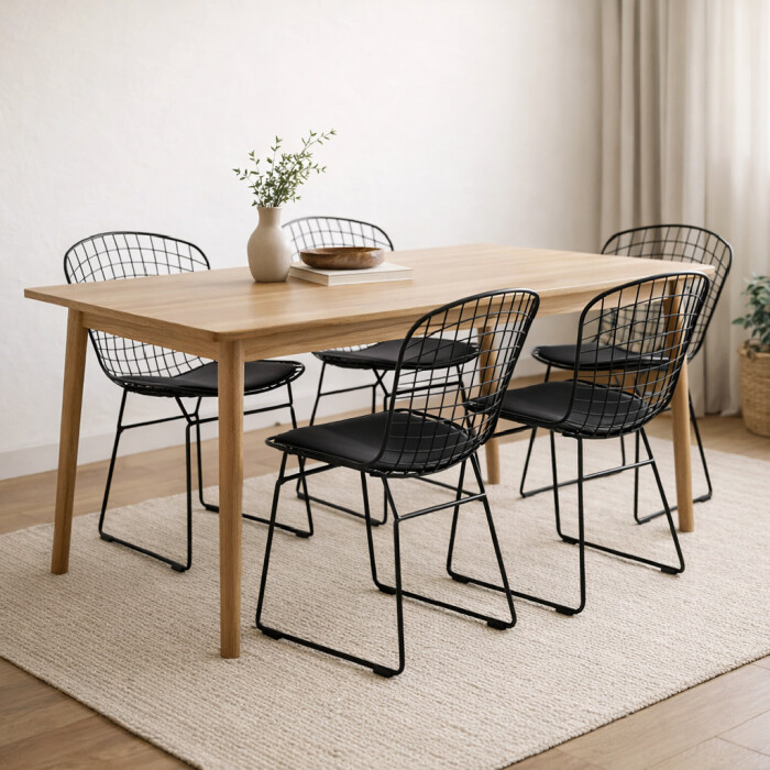 Silla Bertoia Negra – Diseño icónico