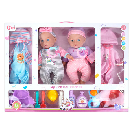 Bebes mellizos 12 sonidos con accesorios Bebes mellizos 12 sonidos con accesorios