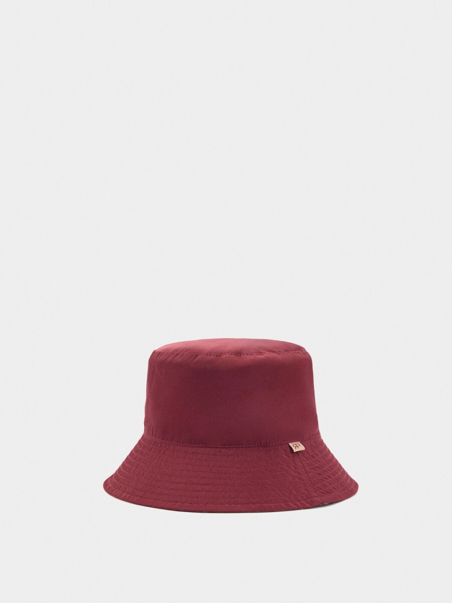 Sombrero Bucket De Nylon Reversible beige