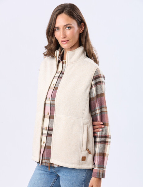 CHALECO CUELLO ALTO Crudo