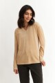 Remera m/l de plush TOSTADO