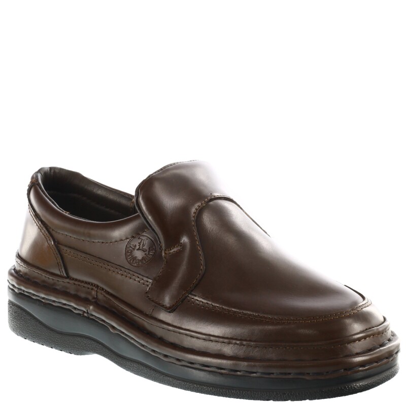 Zapatos de Hombre Lombardino Mocasin Calsuave con elastico Marrón
