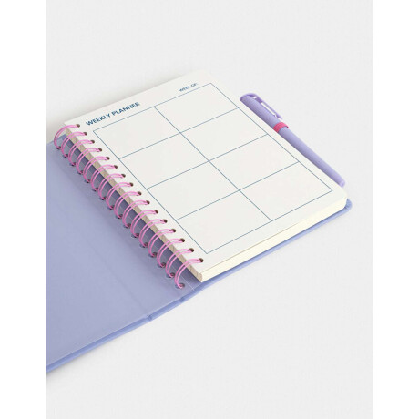 Set De Cuaderno Y Lapicera Borrable Violeta Lila