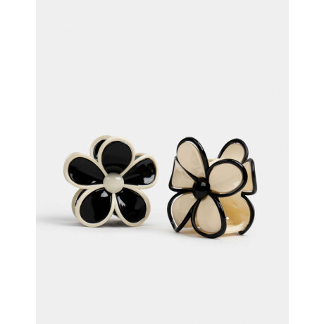 Broches Sets Flores Combinacion Bicolor