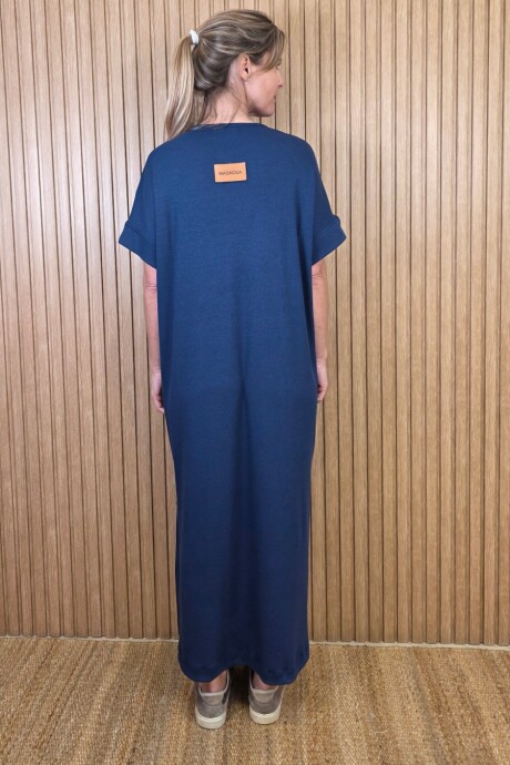 Vestido Agapanto Azul Marino