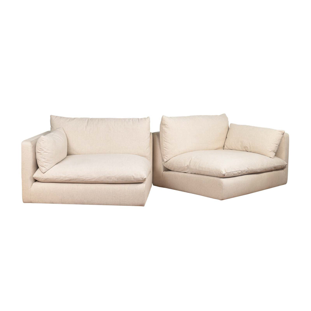 SOFÁ C/FUNDAS DESMONTABLES 3 CUERPOS TELA NATURAL-BEIGE LA JOLA CRUDO