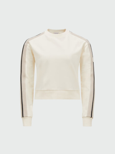 Moncler - Sudadera con parche Felpa Blanco