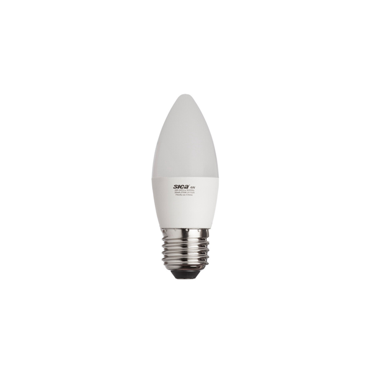 Lámpara LED tipo vela E27 220V 4W cálida 2700K - SK2957 