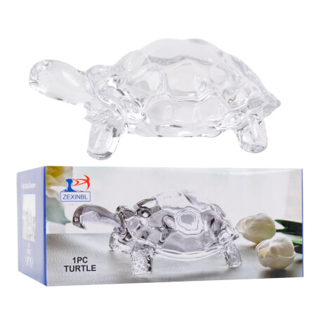 Adorno tortuga de vidrio Adorno tortuga de vidrio