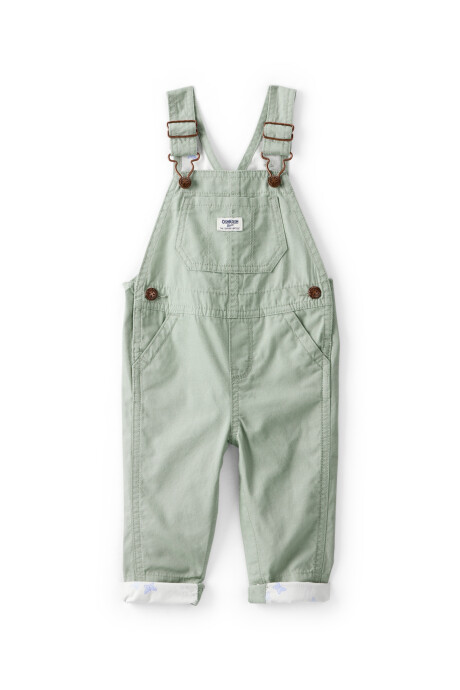 Enterito de algodón resistente, verde, con forro de mariposas. Talles 3-24M Sin color