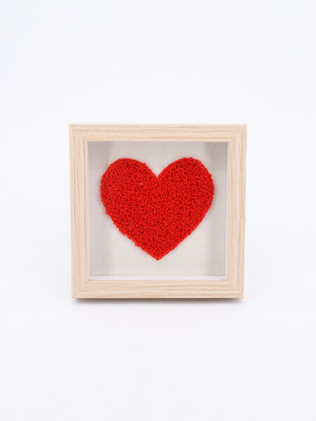 CUADRO CORAZON BORDADO ESTAMPADO 1