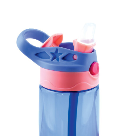 Botella infantil con pico automatico Rosado Y Violeta