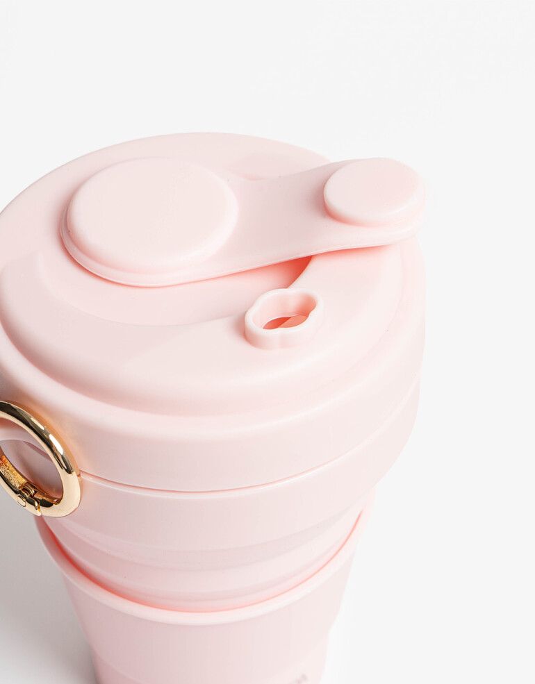 Artículos cocina Botellas Vaso Plegable De Silicona - Rosa Claro