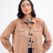 Chaqueta suede beige