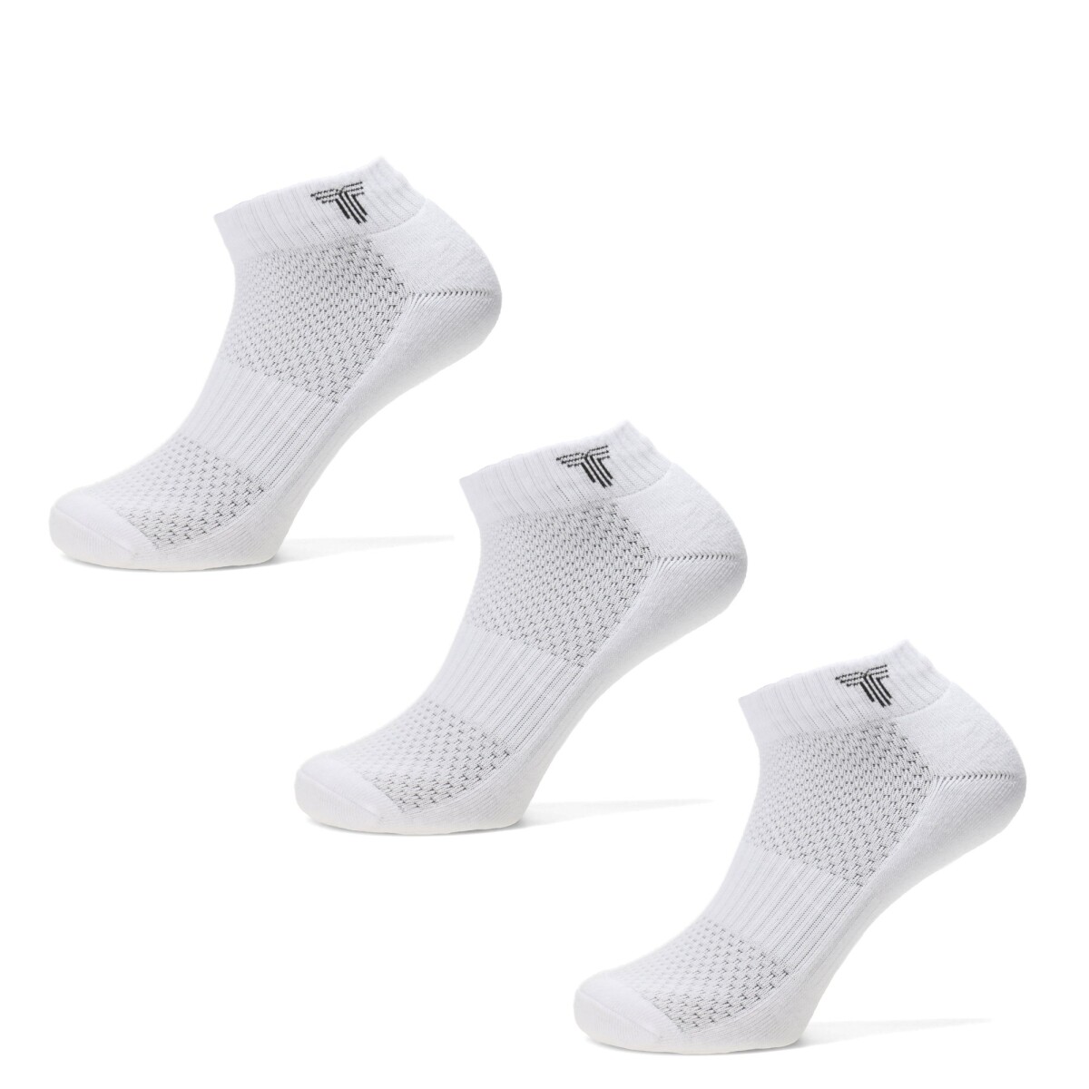 Medias Unisex Tiffosi Soquete Tripack - Blanco 