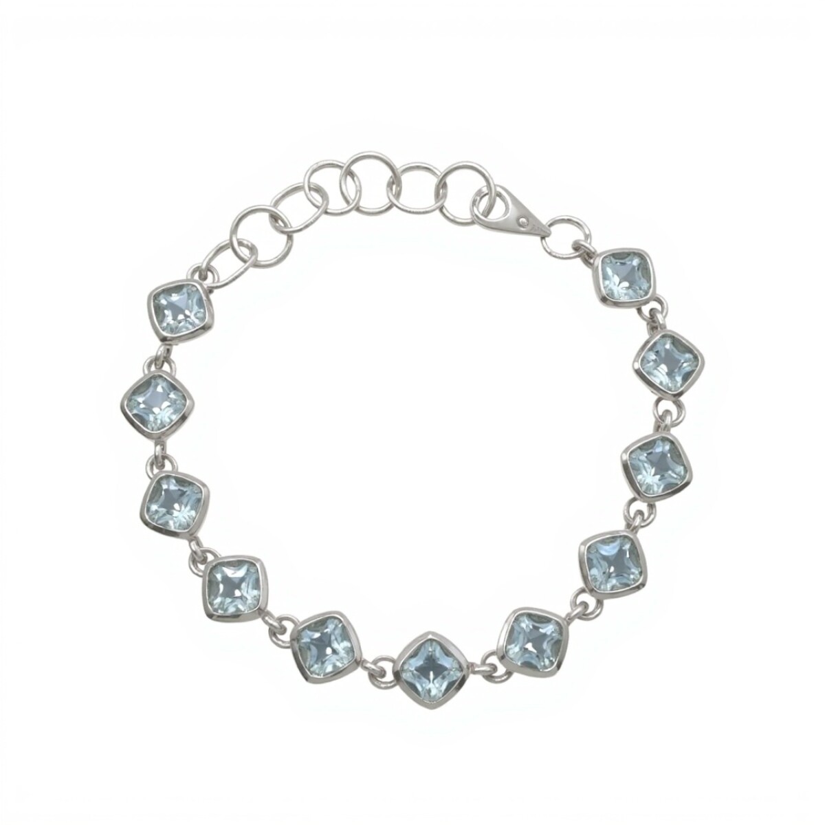 Pulsera rombo-Plata 925-Piedra topacio-PU3021 - conpiedra 