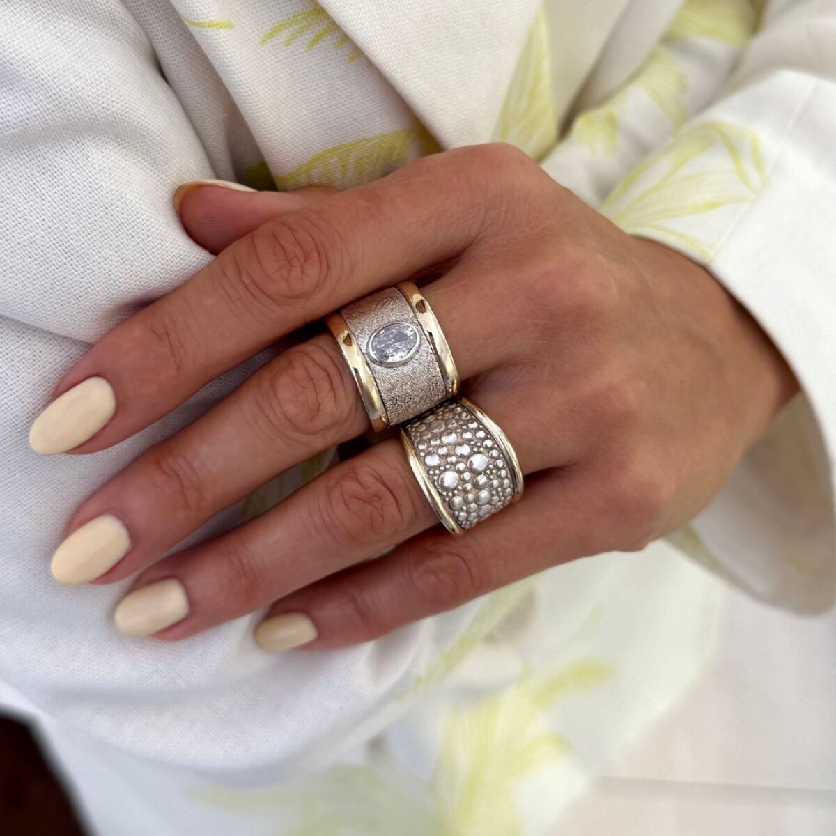 Anillo Skin - Plata y Oro 