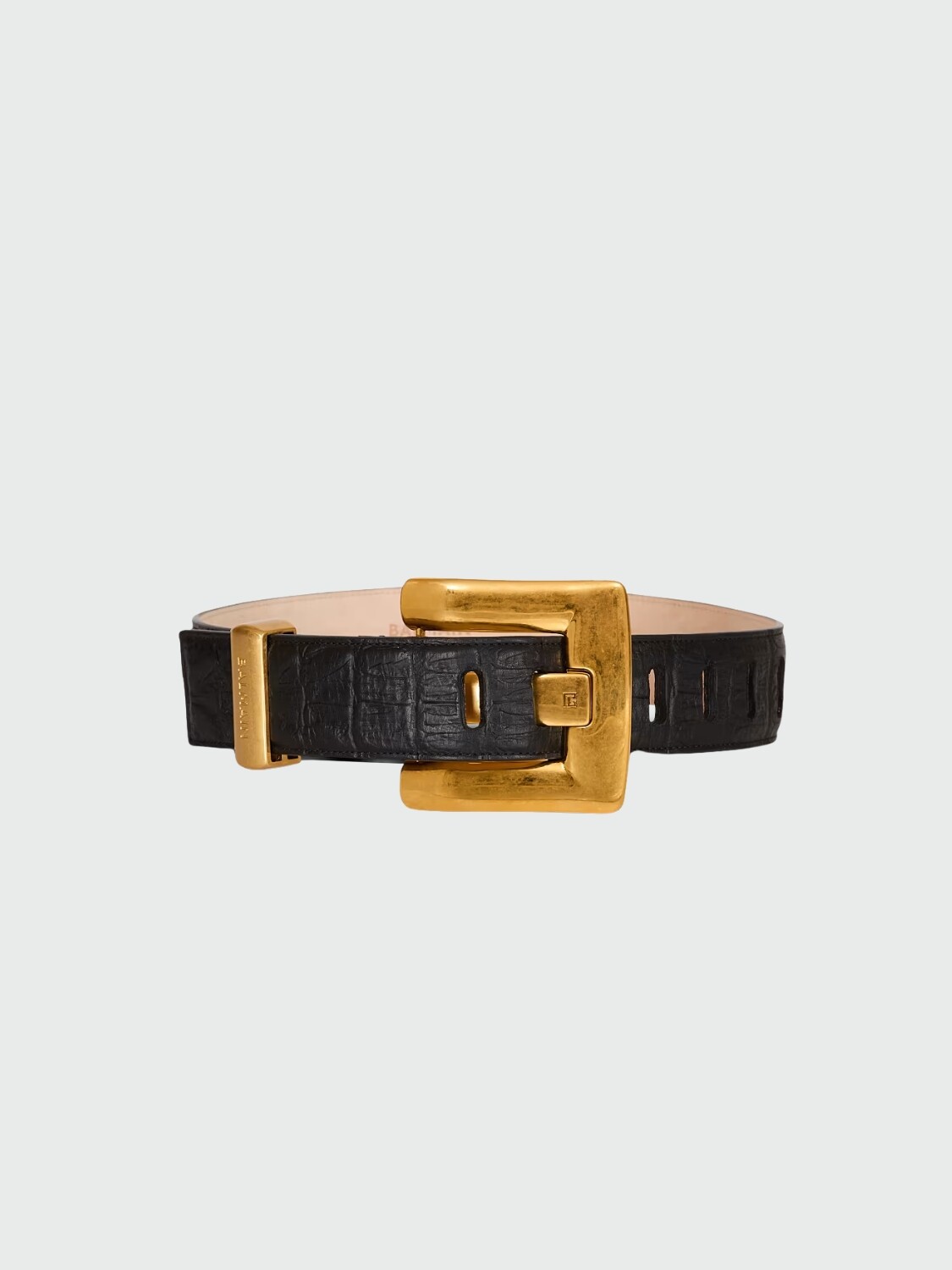 BALMAIN - Cinturón Anthem Negro