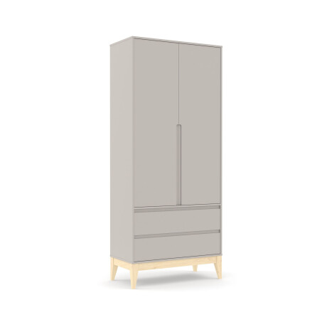 PLACARD ROPERO 2 PLAZAS MDF-Y-MADERA GRIS FELICITAS