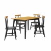Juego Comedor 4 Sillas Udine Negro/natural Juego Comedor 4 Sillas Udine Negro/natural