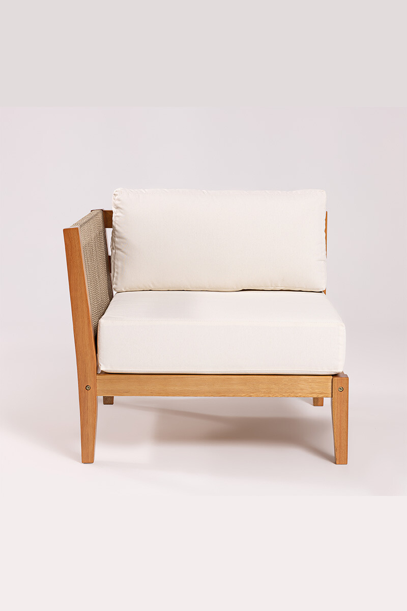 CANNES CANTO CANTO DER. CANNES CUERDA RAMI Y ACQUABLOCK CRUDO 78x74x66CM JATOBA