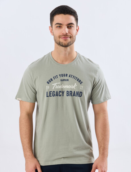 REMERA ESTAMPADA DE ALGODÓN Pistacho