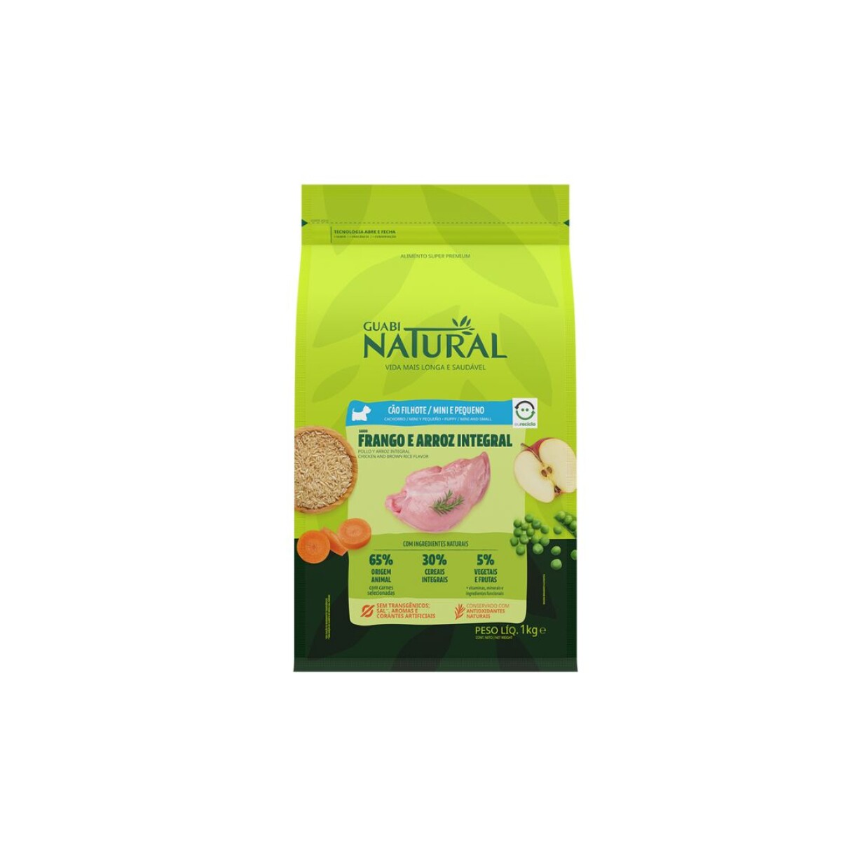 GUABI NATURAL CACHORRO PEQ POLLO Y ARROZ INT. 10.1KG 