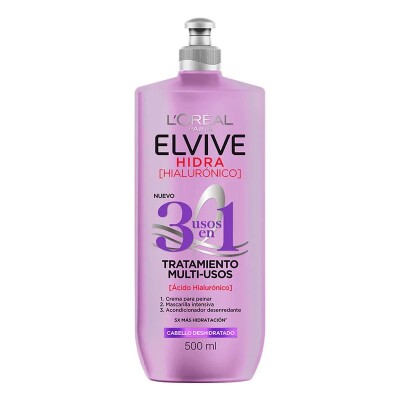 Crema De Peinar Elvive Hidra Hyaluronic 3 En 1 500 Ml. Crema De Peinar Elvive Hidra Hyaluronic 3 En 1 500 Ml.