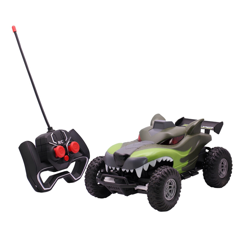 Auto a Control Remoto Monster Infantil 24x15 Cm Verde