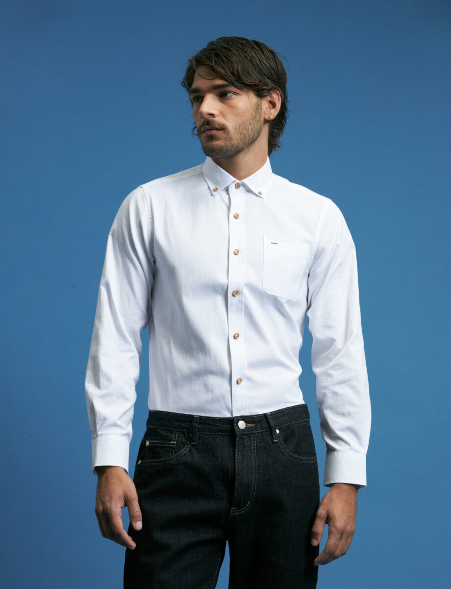 012487 CAMISA HARRINGTON LABEL Blanco