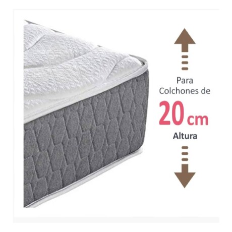 Funda de Colchón Lumax con cierre 2 Plazas x20cm Blanco
