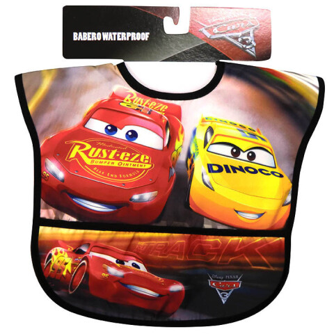 Babero Grande con Cinta Adherente Sublimado Waterproof Cars U