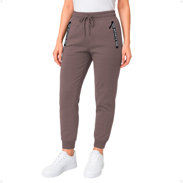 Pantalón Jogging Deportivo Marrón Tala M-L
