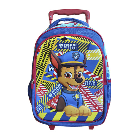 Mochila Infantil 3D con Carro Tafeta Grande 40 x 30 cm PAW PATROL CHASE AZUL