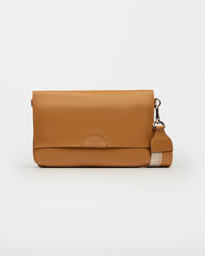 Morral Olivia en cuero graneado Cuoio