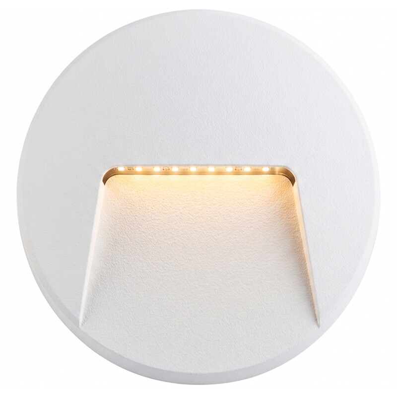 ARTEFACTO EXTERIOR DE PARED REDONDO MOREIRA 3W Luminaria De Exterior De Pared Redondo Moreira 3W Blanco