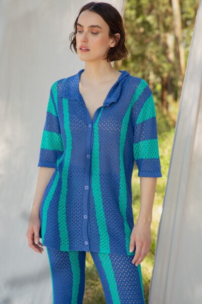 Camisa Friday Turquesa/Azul