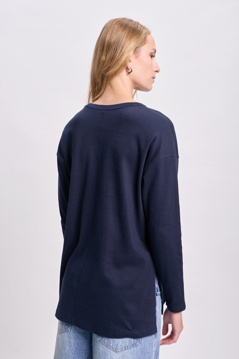 Remera manga larga Azul Marino