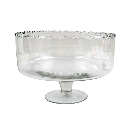 CENTRO DE MESA COPON VIDRIO 19X13CM LISO RAYAN CAKE PLATE CENTRO DE MESA COPON VIDRIO 19X13CM LISO RAYAN CAKE PLATE