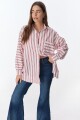 Camisa Dalia Rayas Rojo/Blanco