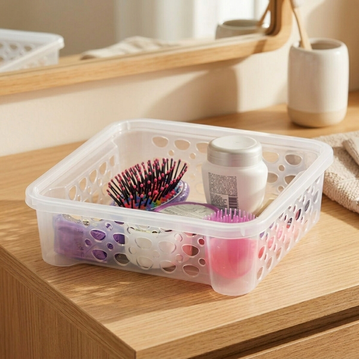 Canasta apilable 1600 ml - TRANSPARENTE 