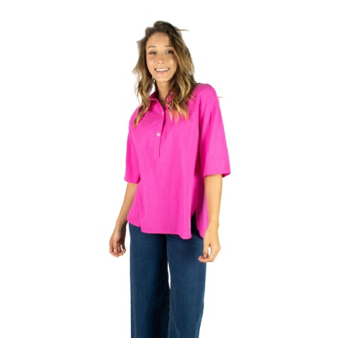 CAMISA CORTA S-XL FUCSIA