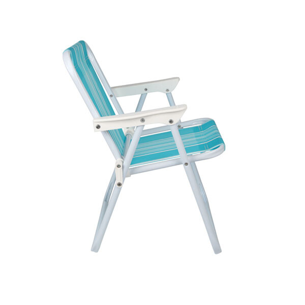 SILLA INFANTIL ALTA ACERO CELESTE