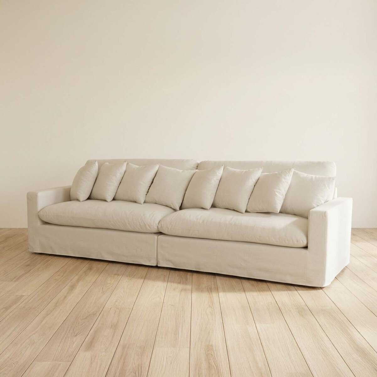 SOFÁ - 4 CUERPOS TELA NATURAL-BEIGE MARBELLA BEIGE 